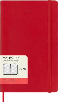 MOLESKINE Tageskalender 2024 56598856521 scharlachrot, 1T/S, SC, L/A5