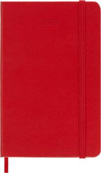 MOLESKINE Tageskalender 2024 56598856552 scharlachrot, 1T/S, HC, P/A6