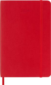 MOLESKINE Tageskalender 2024 56598856583 scharlachrot, 1T/S, SC, P/A6