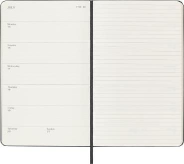 MOLESKINE Wochen-Notizkalender 2024 56598856620 schwarz, 1W/S, HC, L/A5