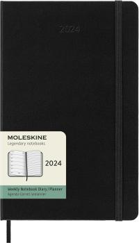 MOLESKINE Wochen-Notizkalender 2024 56598856620 schwarz, 1W/S, HC, L/A5