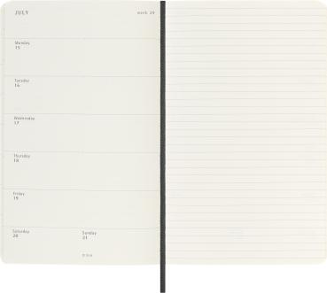 MOLESKINE Wochen-Notizkalender 2024 56598856668 schwarz, 1W/S, SC, L/A5, E