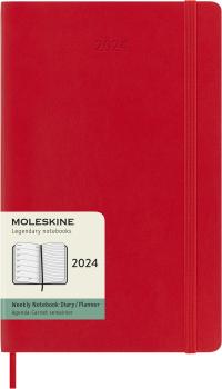 MOLESKINE Wochen-Notizkalender 2024 56598856675 scharlachr., 1W/S, SC, L/A5