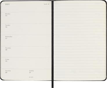 MOLESKINE Wochen-Notizkalender 2024 56598856699 schwarz, 1W/S, HC, P/A6