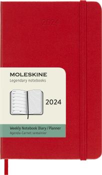 MOLESKINE Wochen-Notizkalender 2024 56598856705 scharlachr., 1W/S, HC, P/A6