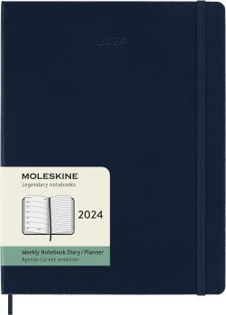 MOLESKINE Wochen-Notizkalender 2024 56598856750 saphir, 1W/S, HC, XL