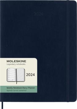 MOLESKINE Wochen-Notizkalender 2024 56598856767 saphir, 1W/S, SC, XL