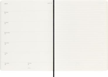 MOLESKINE Wochen-Notizkalender 2024 56598856781 schwarz, 1W/S, SC, XL