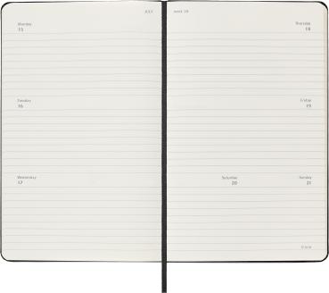 MOLESKINE Wochenkalender 2024 56598856798 schwarz, 1W/2S, HC, L/A5