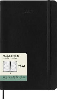 MOLESKINE Wochenkalender 2024 56598856811 schwarz, 1W/2S, SC, L/A5