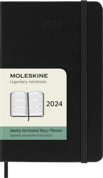 MOLESKINE Wochenkalender 2024 56598856828 schwarz, 1W/2S, HC, P/A6