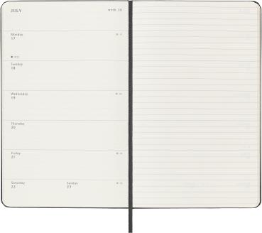 MOLESKINE Wochen-Notizkalender 23/24 56598856910 18M liniert HC schwarz