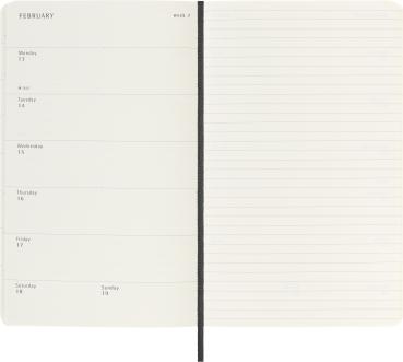 MOLESKINE Wochen-Notizkalender 23/24 56598856941 18M liniert SC schwarz