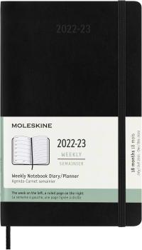 MOLESKINE Wochen-Notizkalender 23/24 56598856941 18M liniert SC schwarz