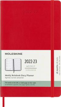 MOLESKINE Wochen-Notizkalender 23/24 56598856958 18M liniert SC scharlachrot