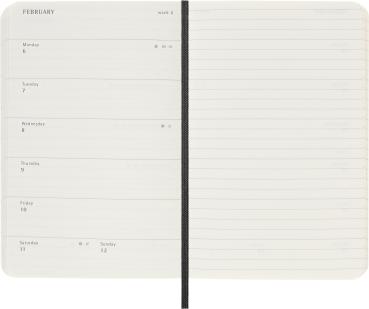 MOLESKINE Wochen-Notizkalender 23/24 56598857009 18M liniert SC schwarz