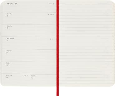 MOLESKINE Wochen-Notizkalender 23/24 56598857016 18M liniert SC scharlachrot