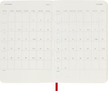 MOLESKINE Wochen-Notizkalender 23/24 56598857016 18M liniert SC scharlachrot