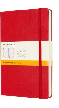 MOLESKINE Notizbuch HC L/A5 606198 liniert,scharlachrot,208 S.