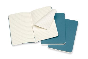 MOLESKINE Notizbuch Karton 3x P/A6 629582 liniert, lebhaftes blau,64 S.