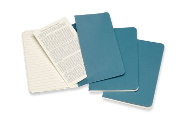 MOLESKINE Notizbuch Karton 3x P/A6 629582 liniert, lebhaftes blau,64 S.