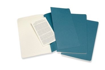 MOLESKINE Notizbuch Karton 3x L/A5 629599 liniert, lebhaftes blau,80 S.