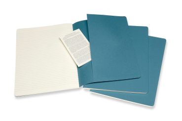 MOLESKINE Notizheft XL 3x 25x19cm 629605 liniert,lebhaftes blau,120 S.