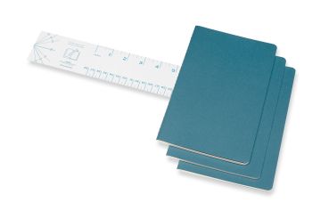 MOLESKINE Notizbuch Karton 3x L/A5 629629 blanko,lebhaftes blau,80 S.