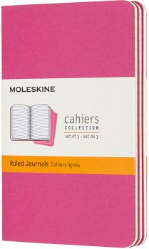 MOLESKINE Notizbuch Karton 3x P/A6 629643 liniert,kinetisches pink,64S.