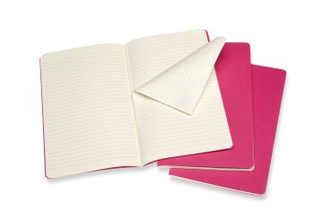 MOLESKINE Notizbuch Karton 3x L/A5 629650 liniert,kinetisches pink,80S.