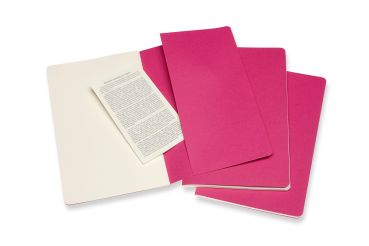 MOLESKINE Notizbuch Karton 3x L/A5 629681 blanko, kinetisches pink,80S.