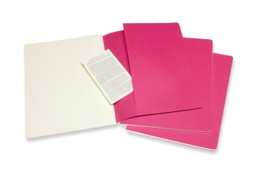 MOLESKINE Notizheft XL 3x 25x19cm 629698 blanko,kinetischespink,120 S.