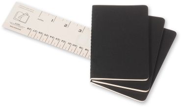 MOLESKINE Notizheft Cahier A6 704895 liniert, schwarz 3 Stück