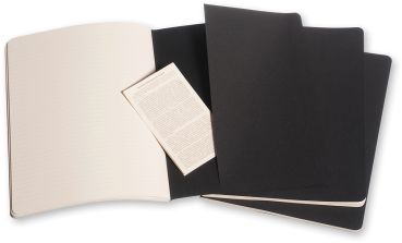 MOLESKINE Notizheft Cahier XL 25x19cm 705014 liniert, schwarz 3 Stück