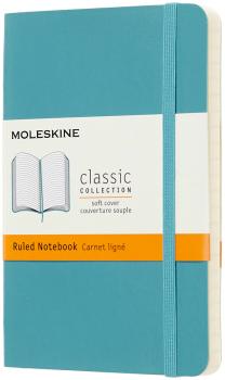 MOLESKINE Notizbuch P/A6 715468 liniert, SC, Riff Blau