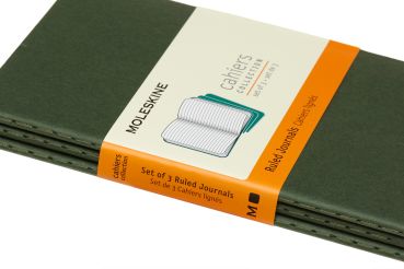 MOLESKINE Cahier P/A6, 3x, Liniert 855211 Myrtengrün 3 Stück