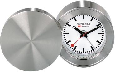 MONDAINE Reisewecker 50mm MSM.64410 silber