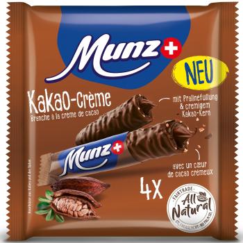 MUNZ Schokoladenriegel 01744 Kakao-Crème 4x23g