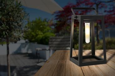 NÄVE Solar LED-Leuchte 25cm 18.5250222 schwarz