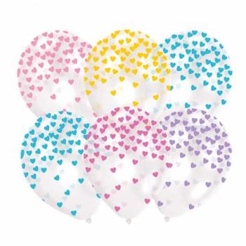 NEUTRAL Latexballons Confetti 6 Stk. 9903273 pastel 27.5cm