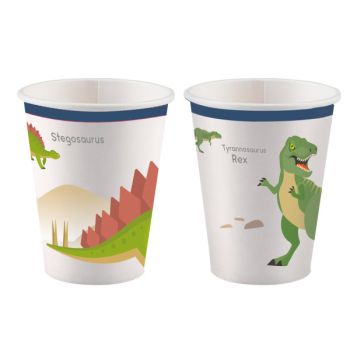 NEUTRAL Becher Dinosaurier 250ml 9903971 Papier 8 Stück