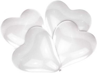 NEUTRAL Latexballons Heart 5 Stk. 9904032 weiss 30.4cm