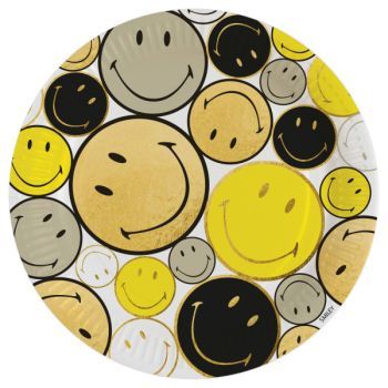 NEUTRAL Teller Smiley 23cm 9914440 Rund, Papier 8 Stück