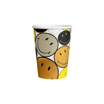 NEUTRAL Becher Smiley 250ml 9914441 Papier 8 Stück