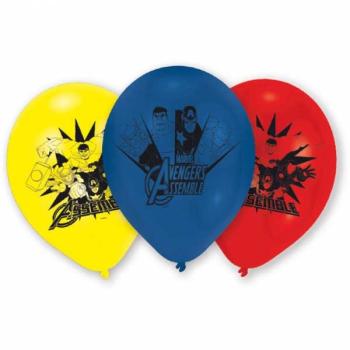 NEUTRAL Latexballons Avengers 6 Stk. 999234 gelb, rot, blau 22.8cm