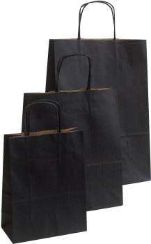 NEUTRAL Tragtaschen Allegra schwarz SDF16-798 Kraft,110g, 16x8x21cm 25 Stk.