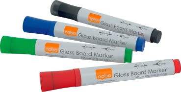 NOBO Glassboard-Marker 1905324 ass. 4 Stück