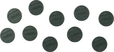 NOBO Magnet rund 13mm 1915284 schwarz 10 Stück