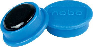 NOBO Magnet rund 13mm 1915285 blau 10 Stück