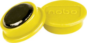 NOBO Magnet rund 13mm 1915288 gelb 10 Stück